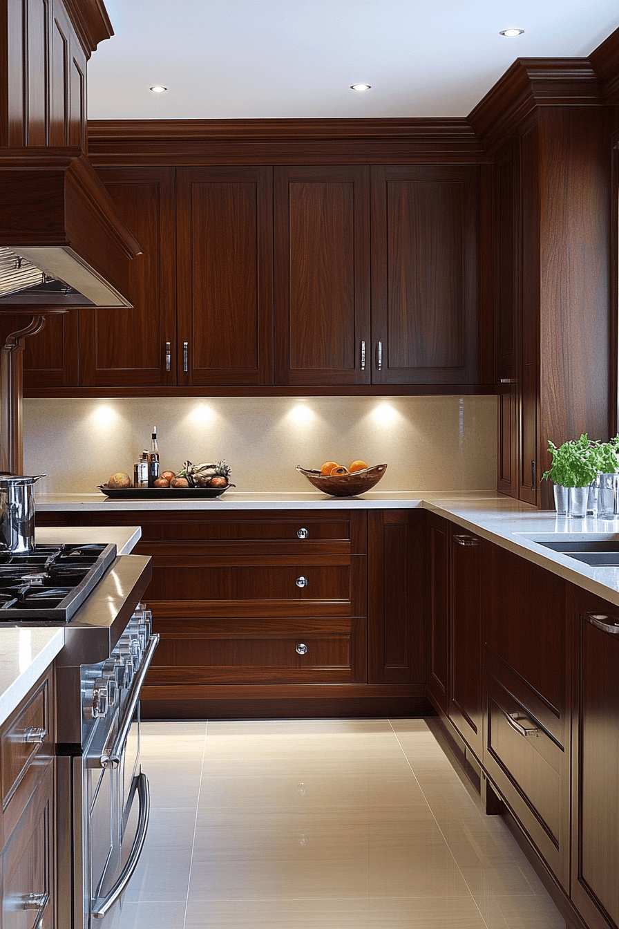 wooden kitchen cabinets