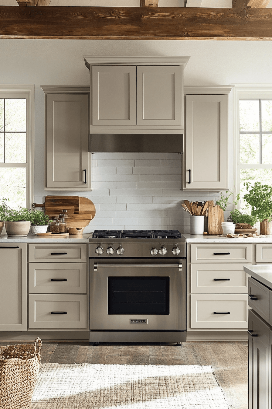 gray kitchen cabinets