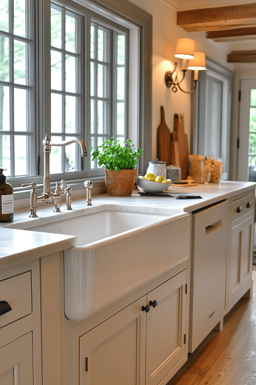 cream kitchen cabinets