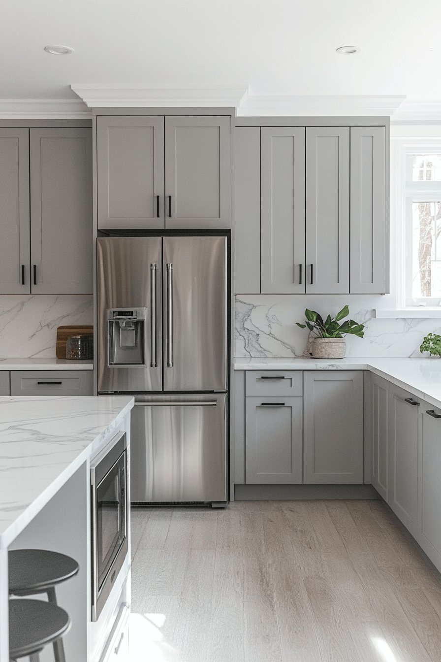 light gray kitchen cabinets