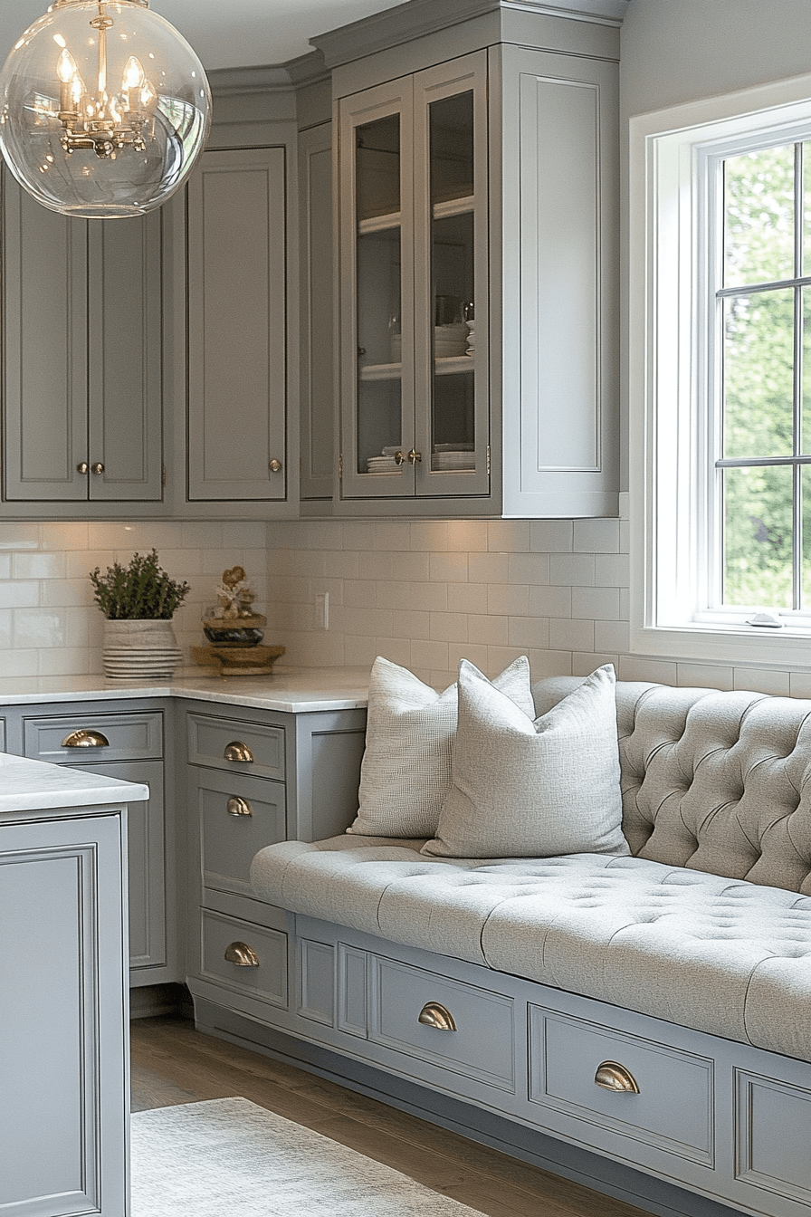 gray kitchen cabinets