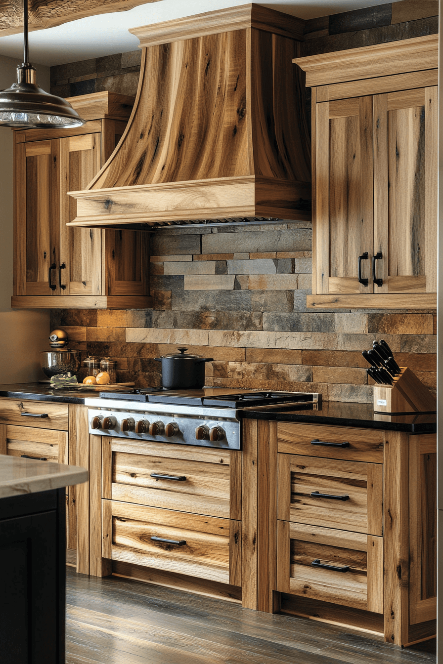 natural wood kitchen cabinets