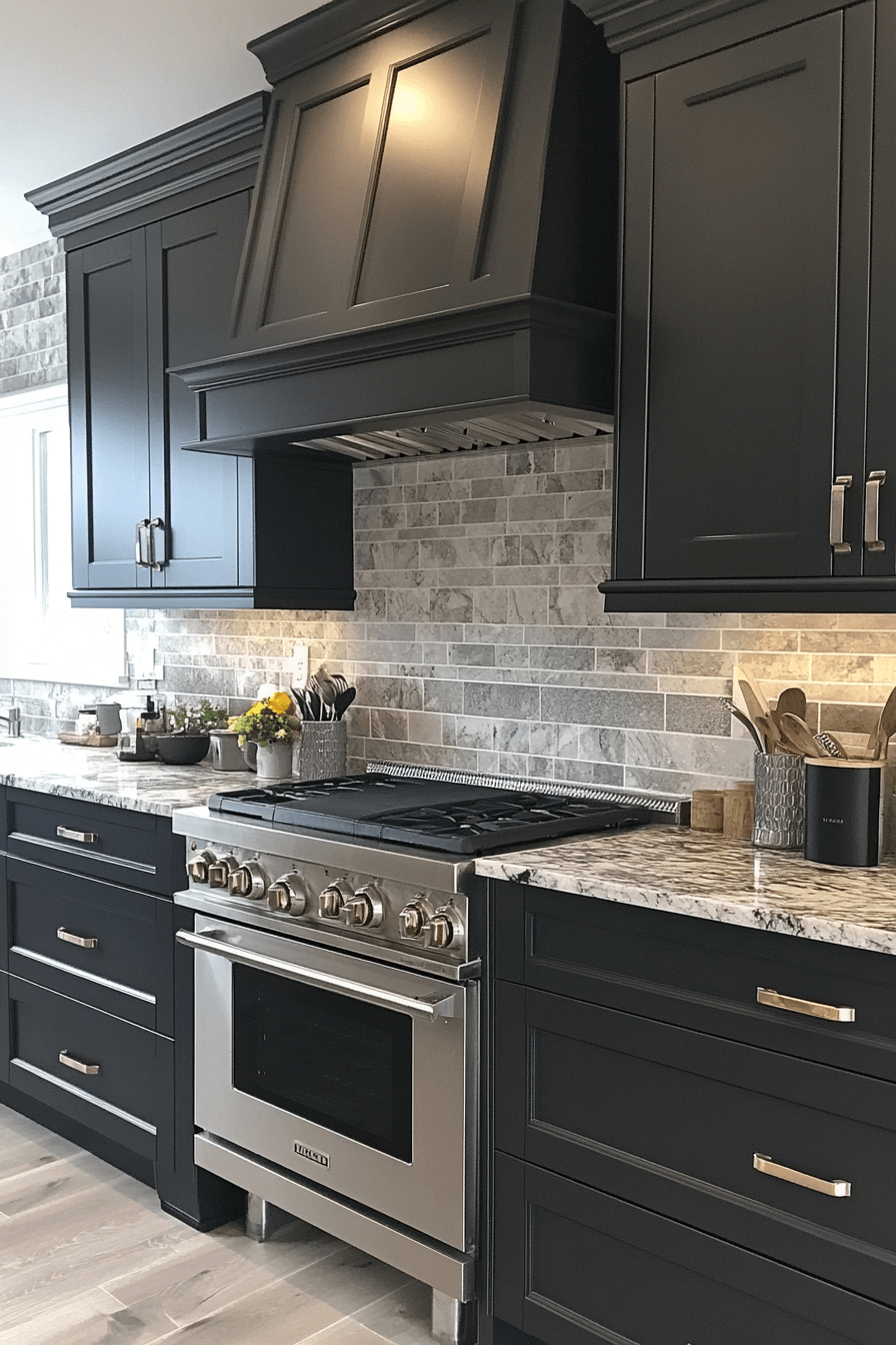 gray kitchen cabinets