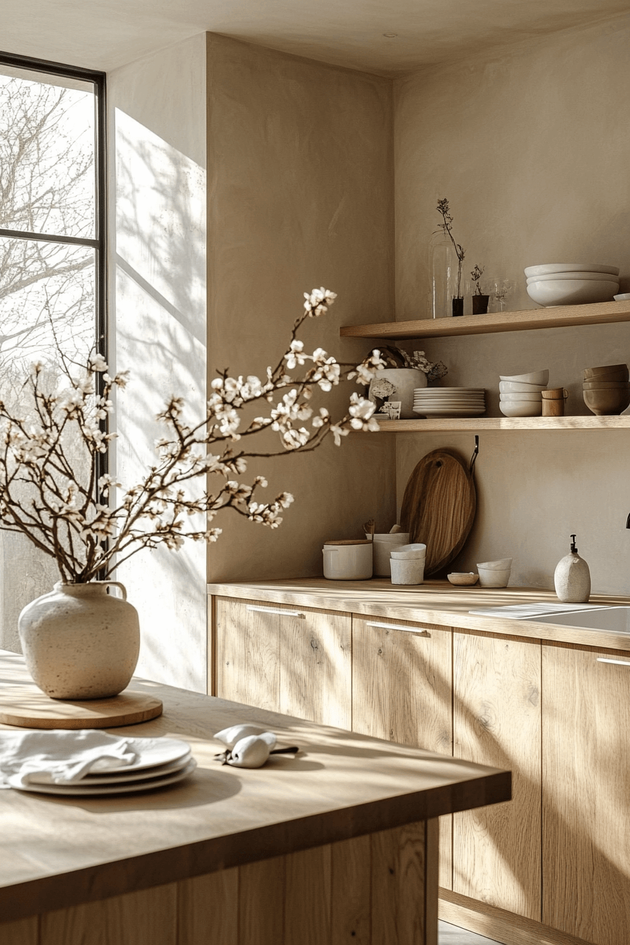 light wood kitchen cabinets