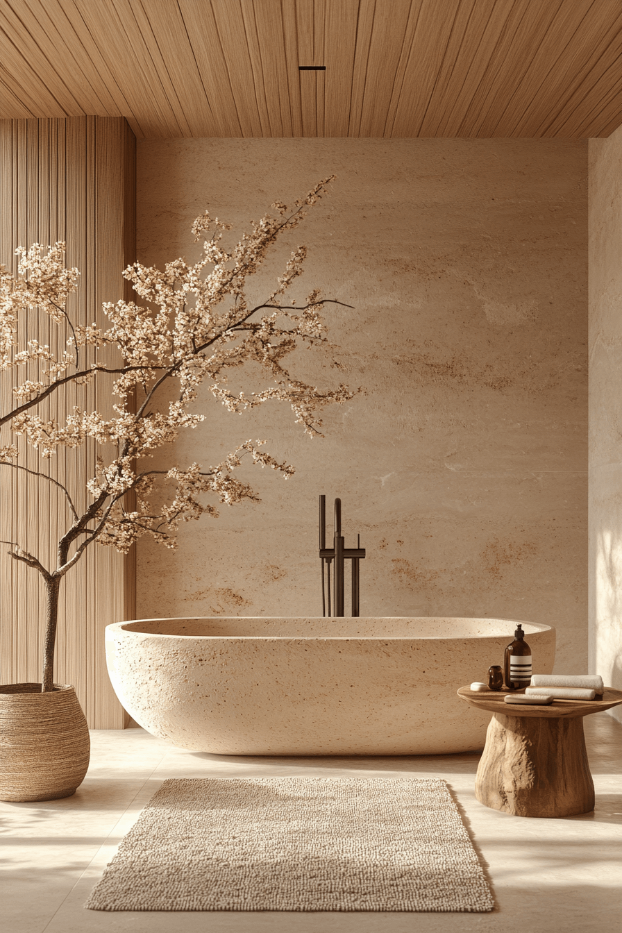 29 Japandi Bathroom Ideas to Inspire a Relaxing Home Upgrade 2 japandi bathroom