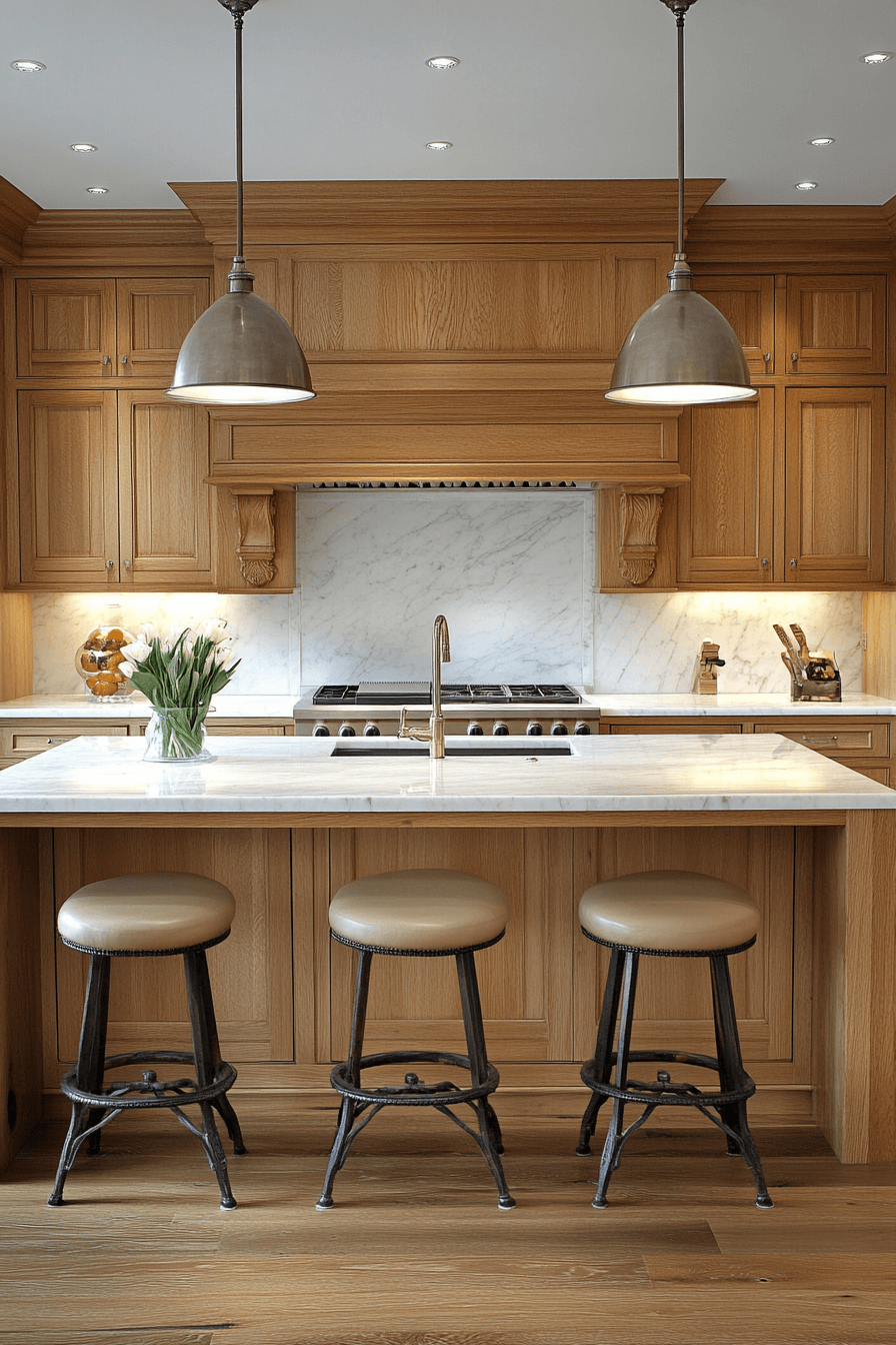 honey oak kitchen cabinets