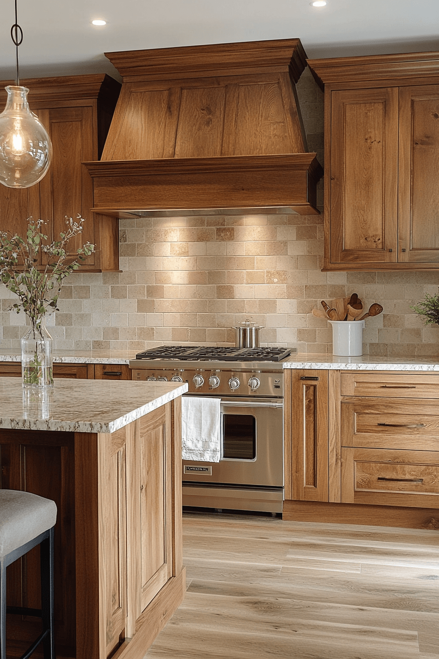 natural wood kitchen cabinets