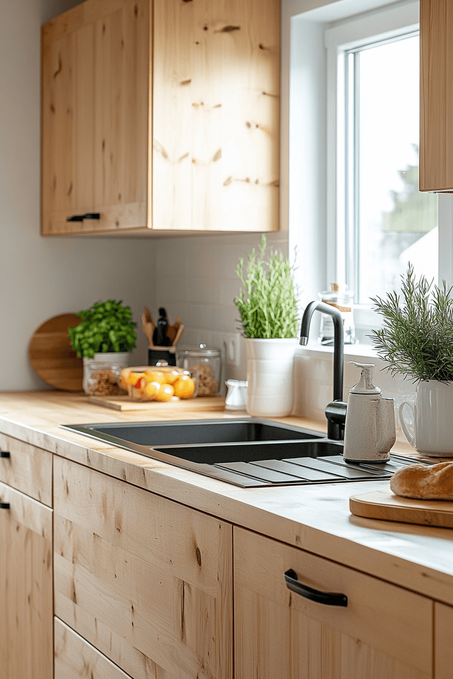 wooden kitchen cabinets