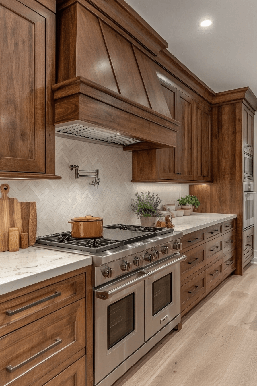 natural wood kitchen cabinets