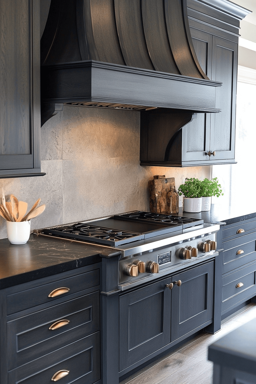 gray kitchen cabinets