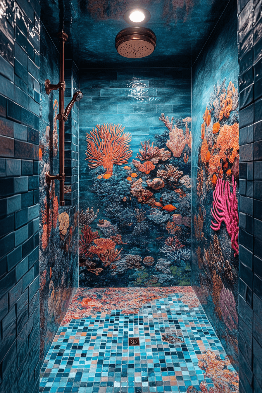 coastal bathroom shower ideas