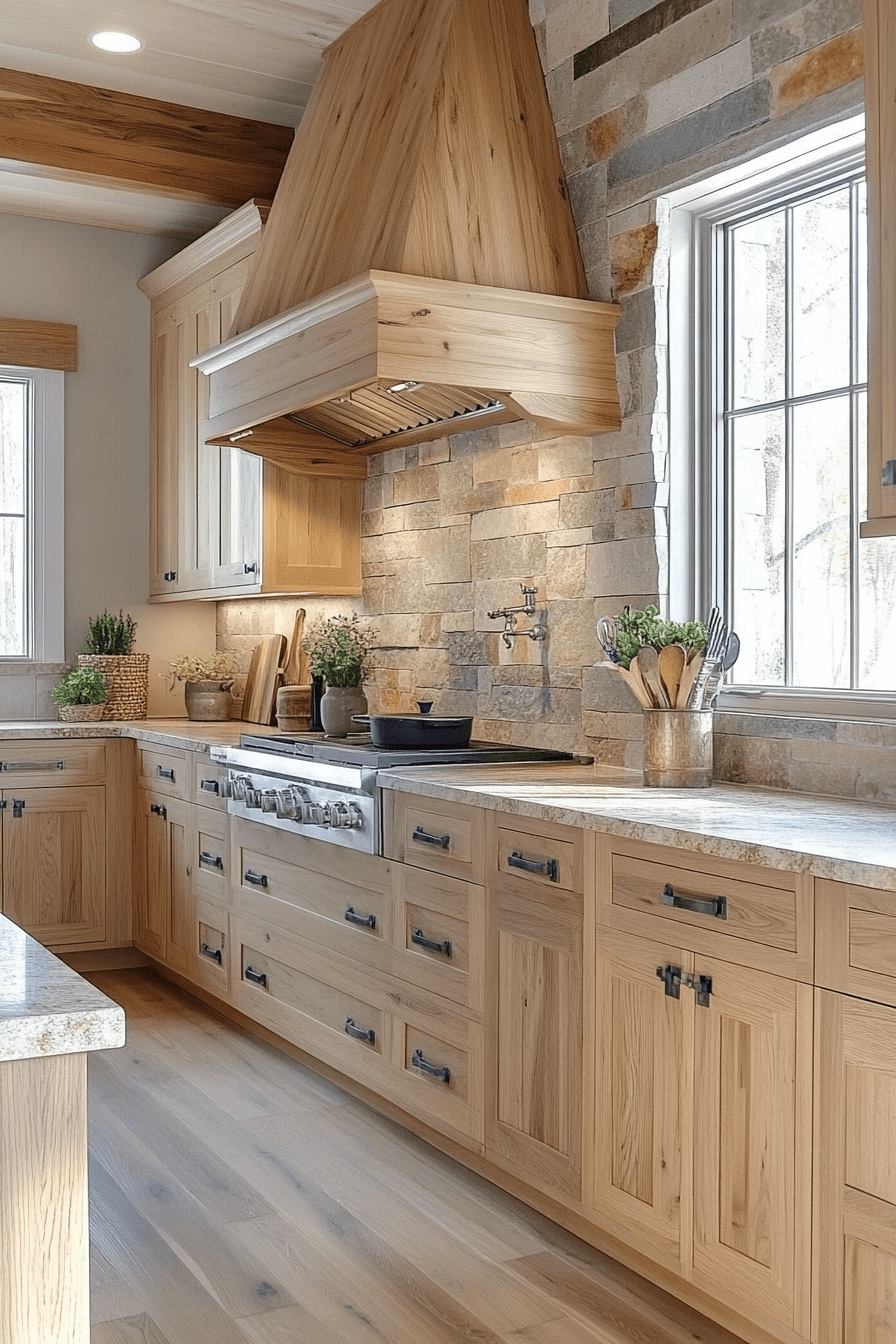 light wood kitchen cabinets