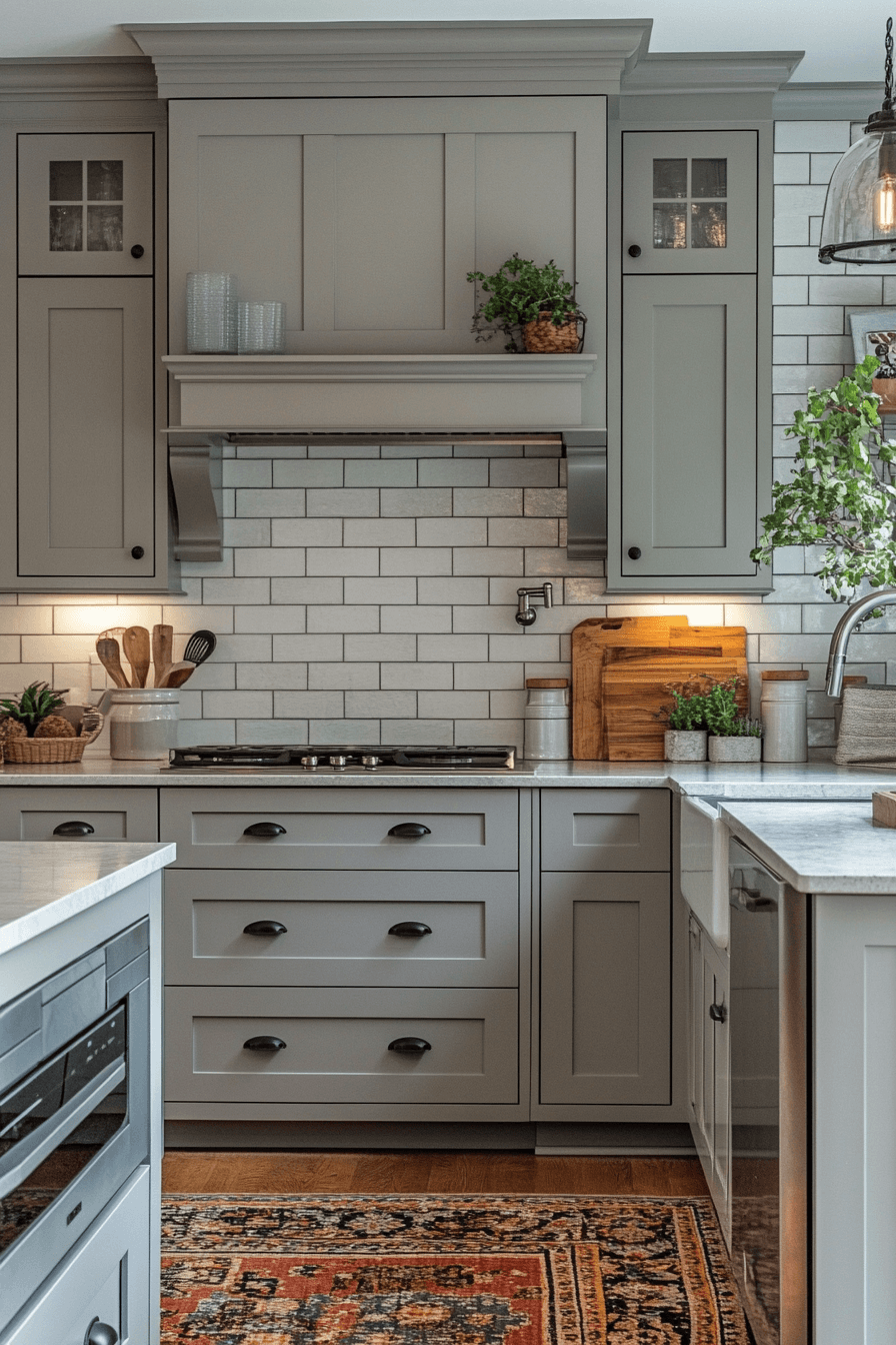 light gray kitchen cabinets