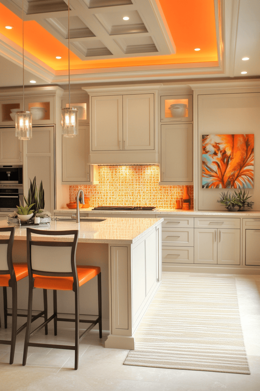 beige kitchen cabinets