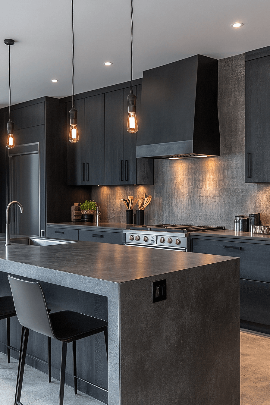 gray kitchen cabinets