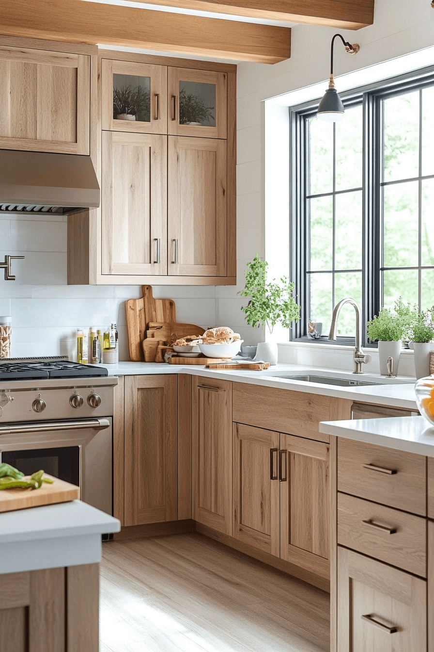 light wood kitchen cabinets