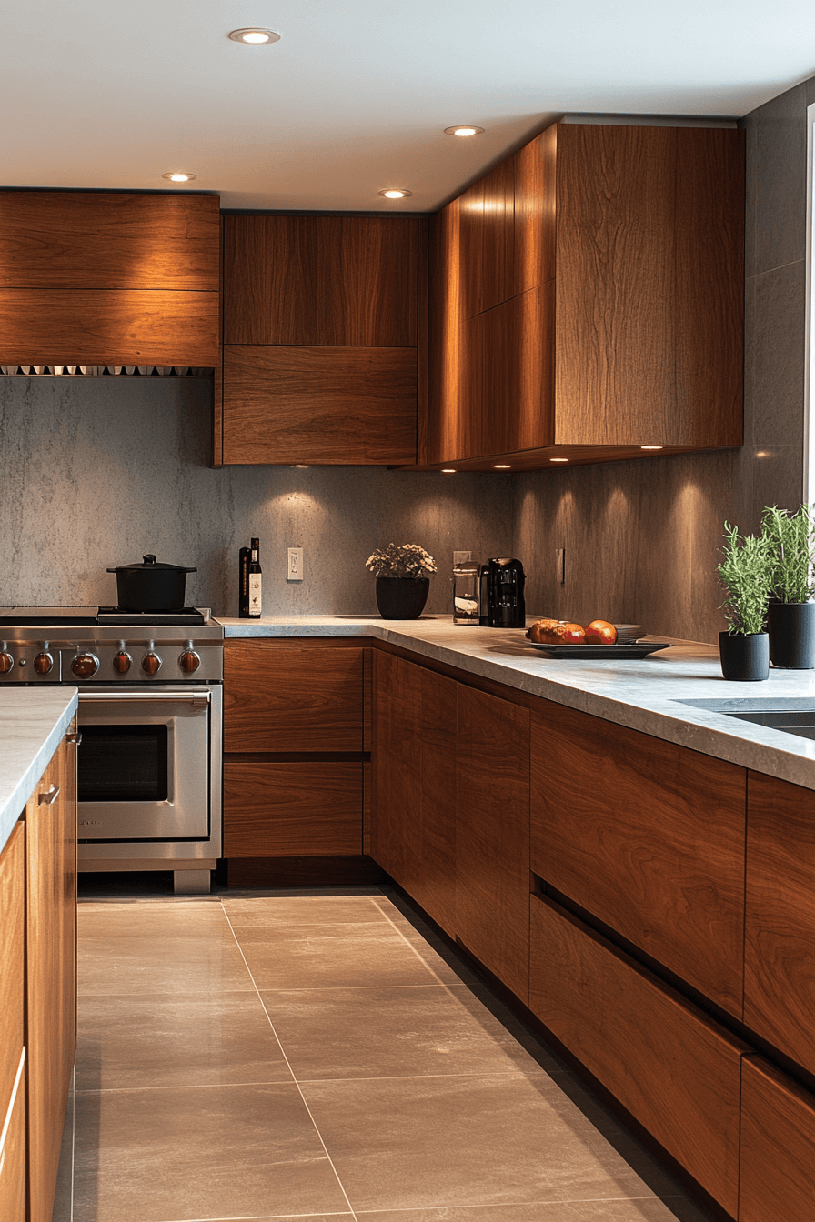 wooden kitchen cabinets