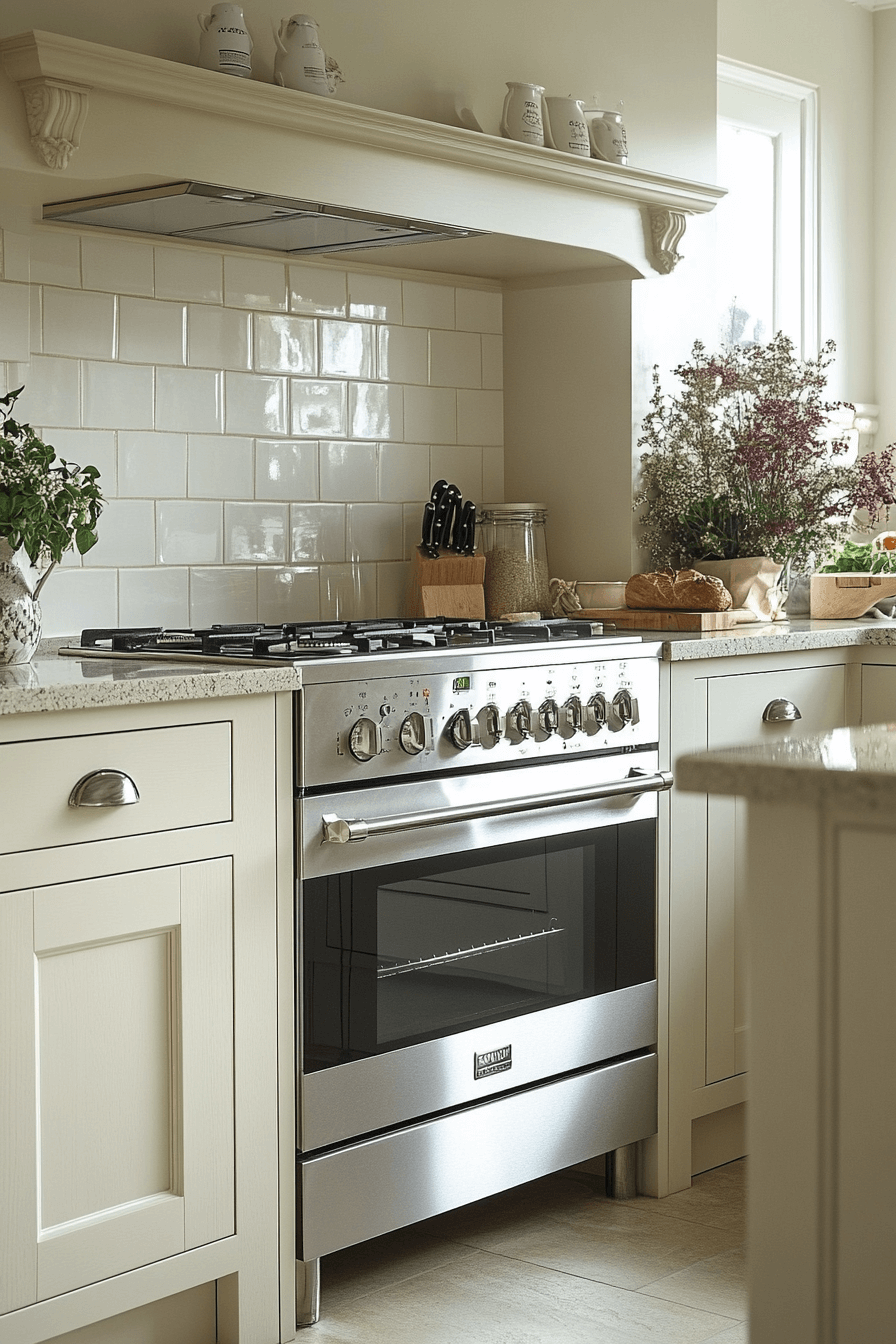 cream kitchen cabinets