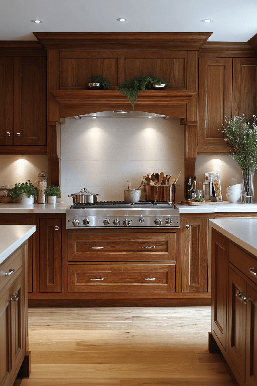 wooden kitchen cabinets