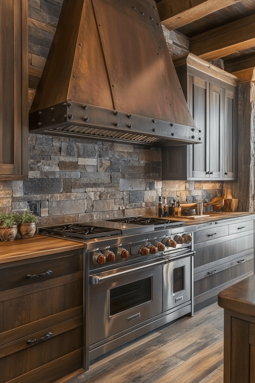 brown cabinets kitchen