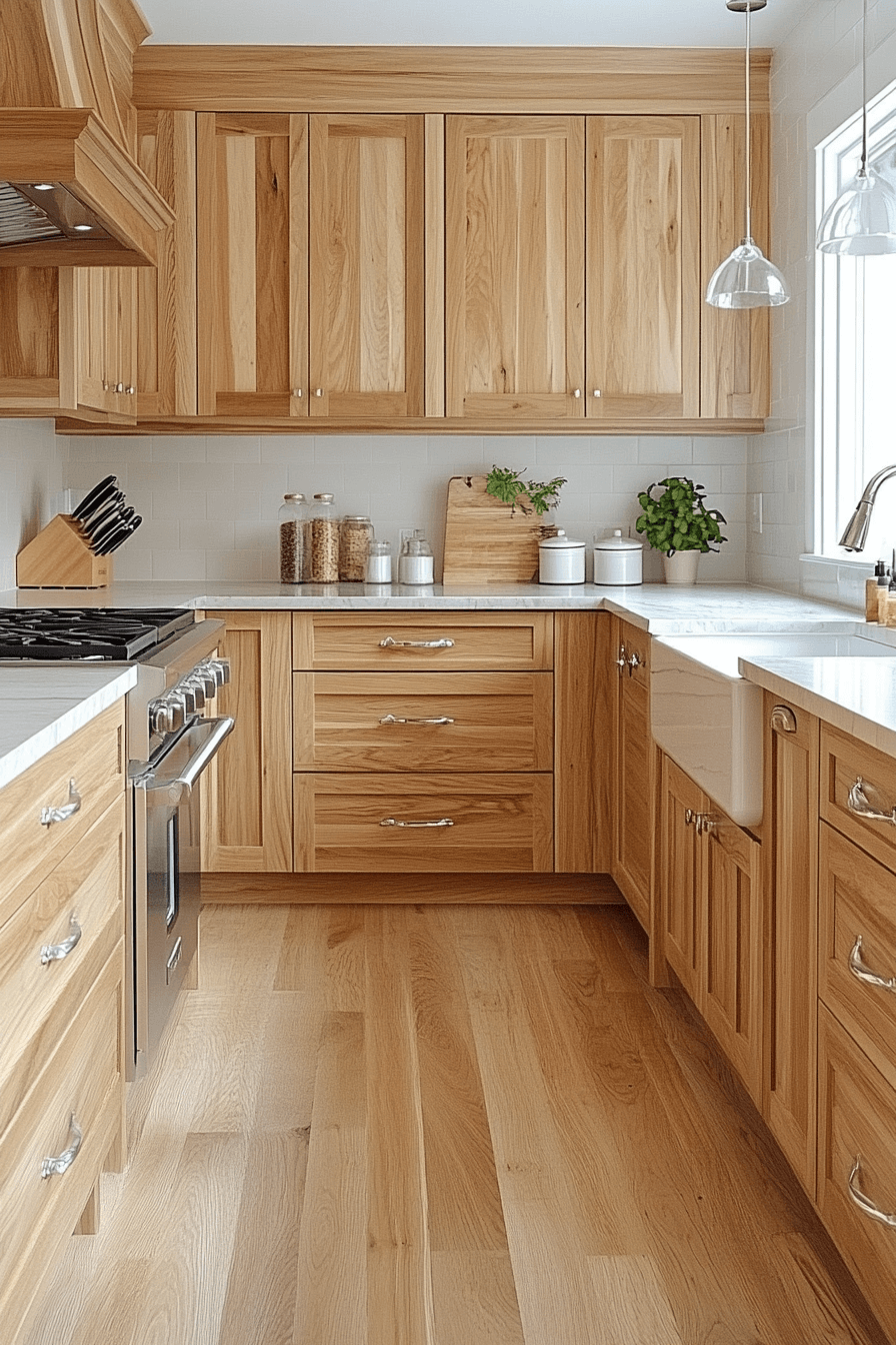 light wood kitchen cabinets