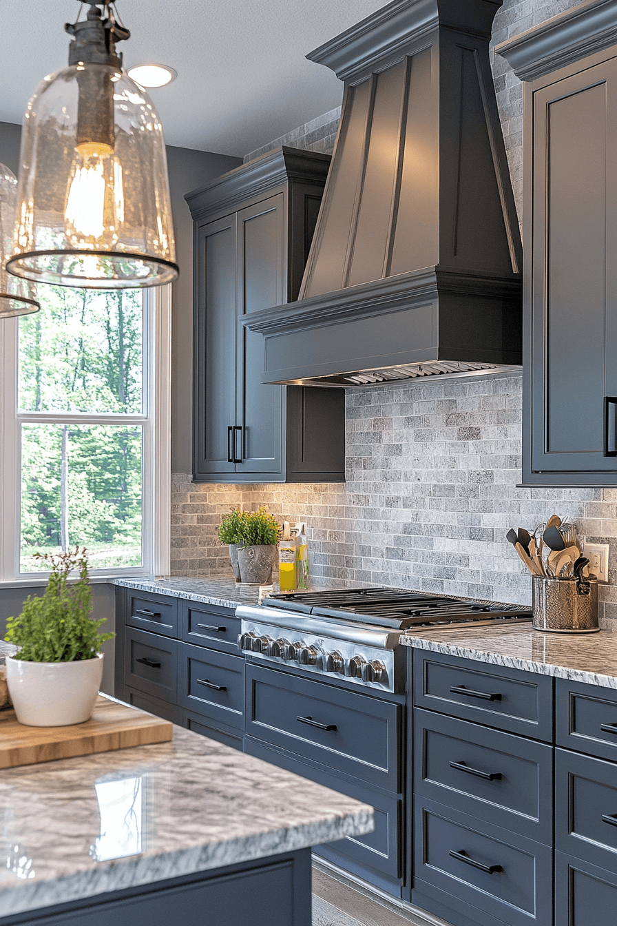 gray kitchen cabinets