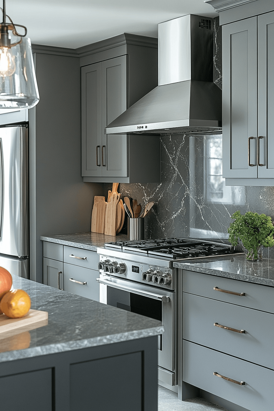 light gray kitchen cabinets