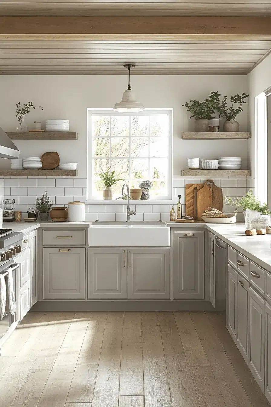 light gray kitchen cabinets