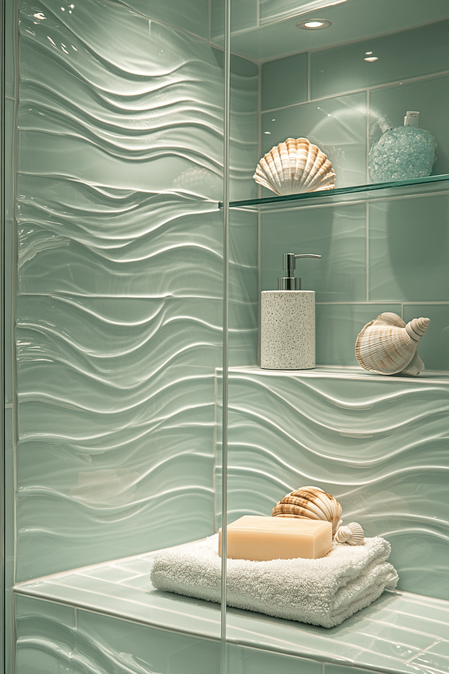 coastal bathroom shower ideas