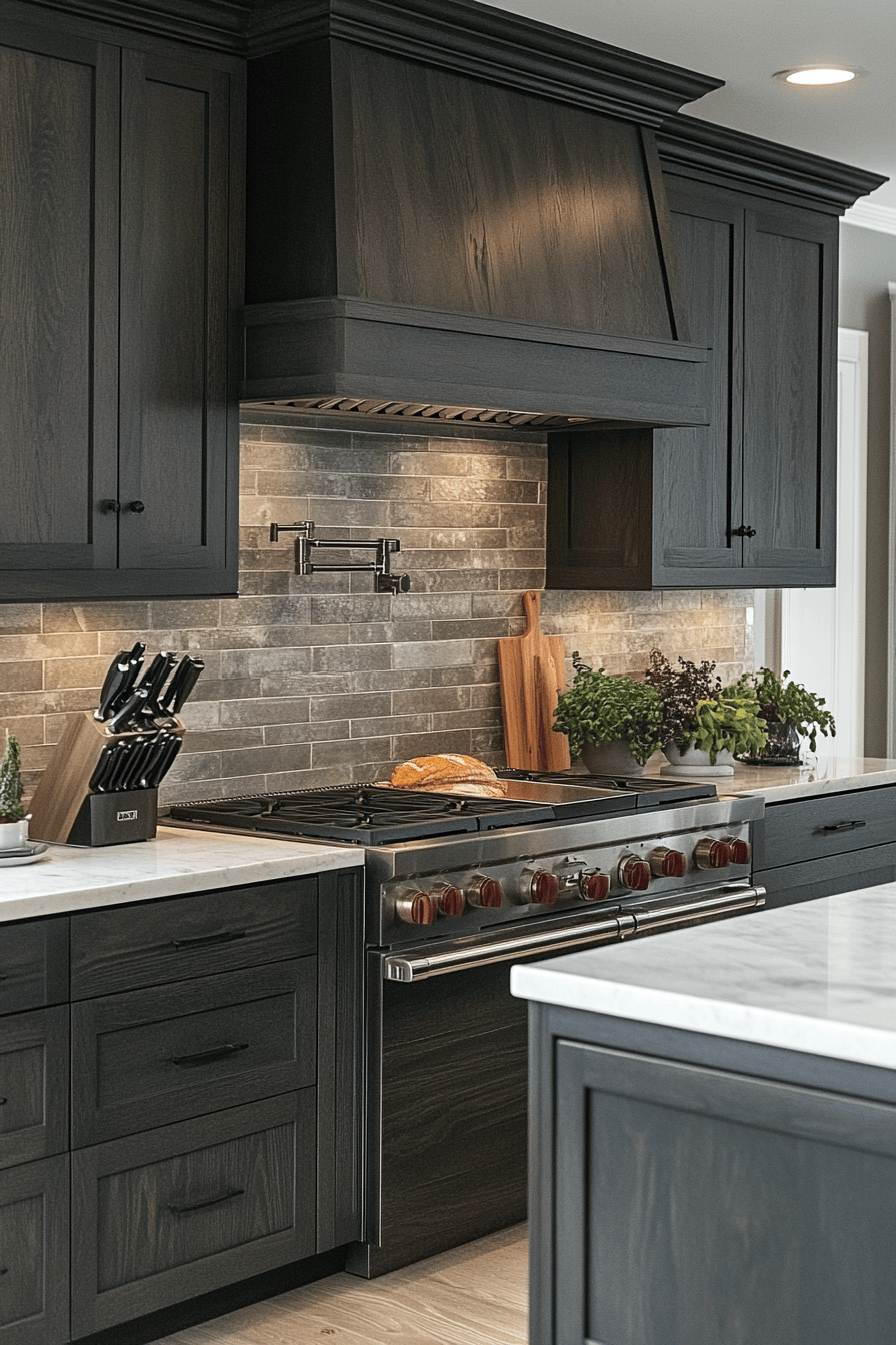 gray kitchen cabinets
