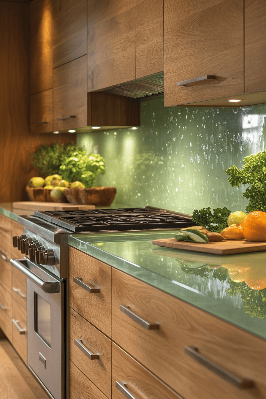 wooden kitchen cabinets