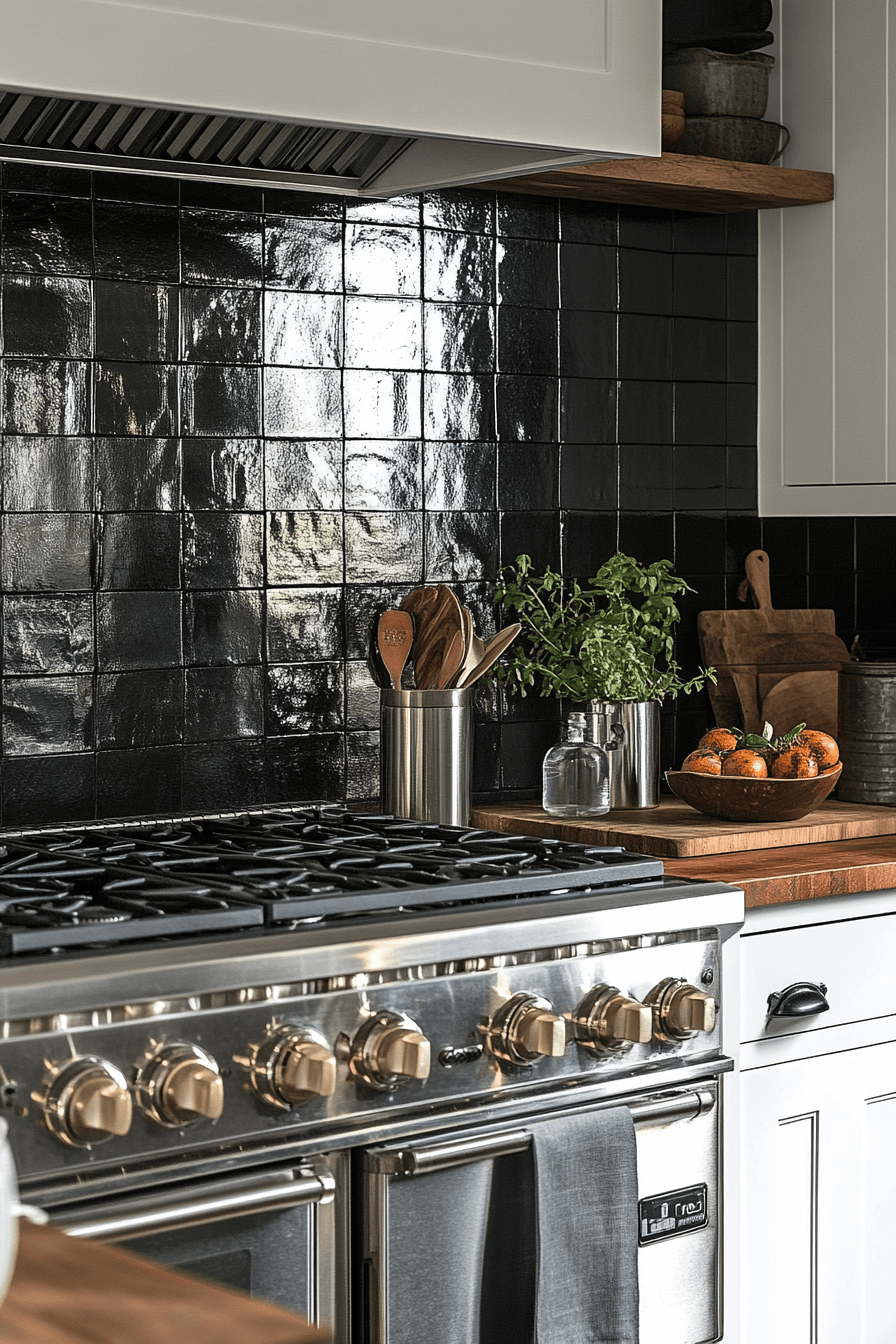 kitchen backsplash with white cabinets