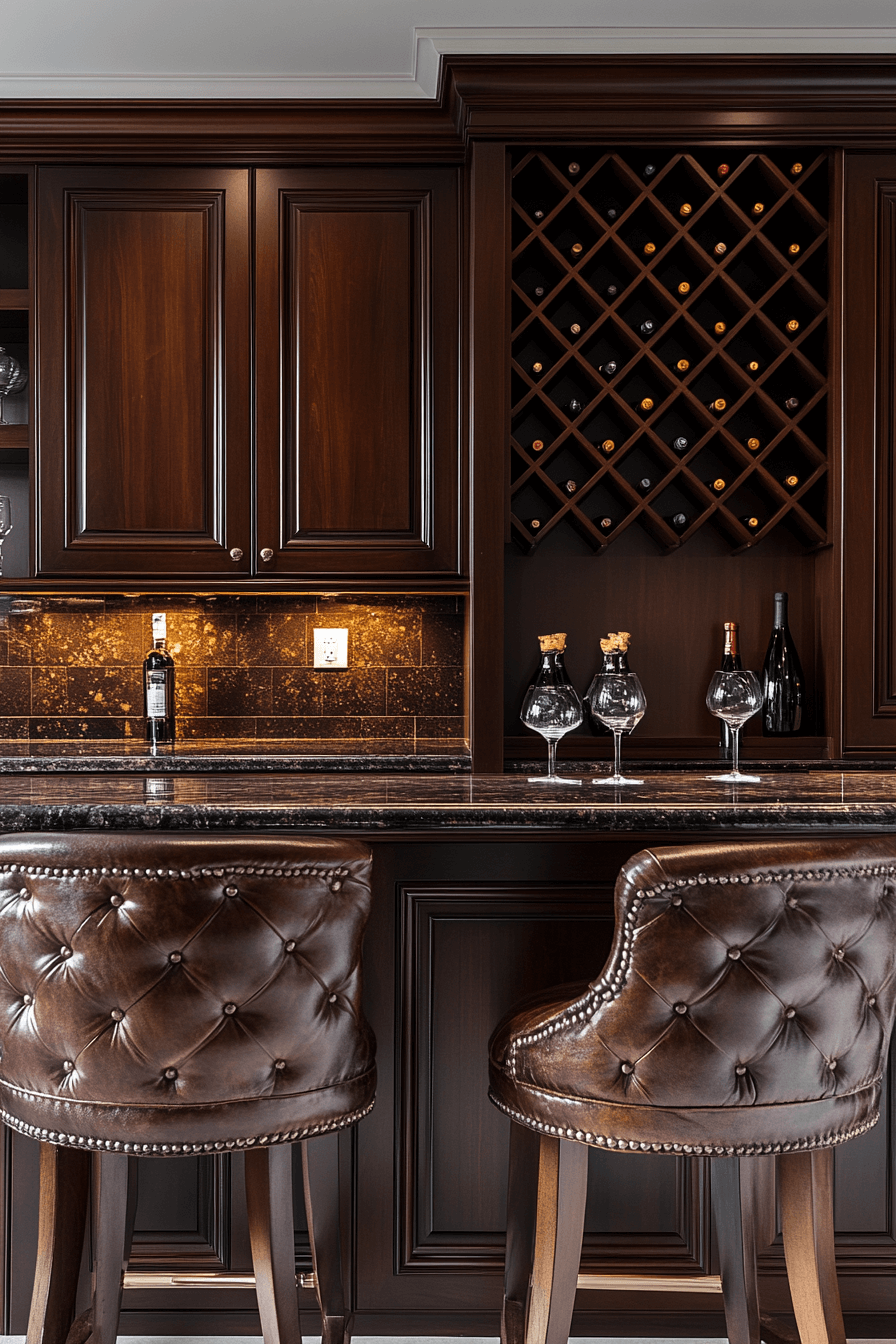 brown cabinets kitchen
