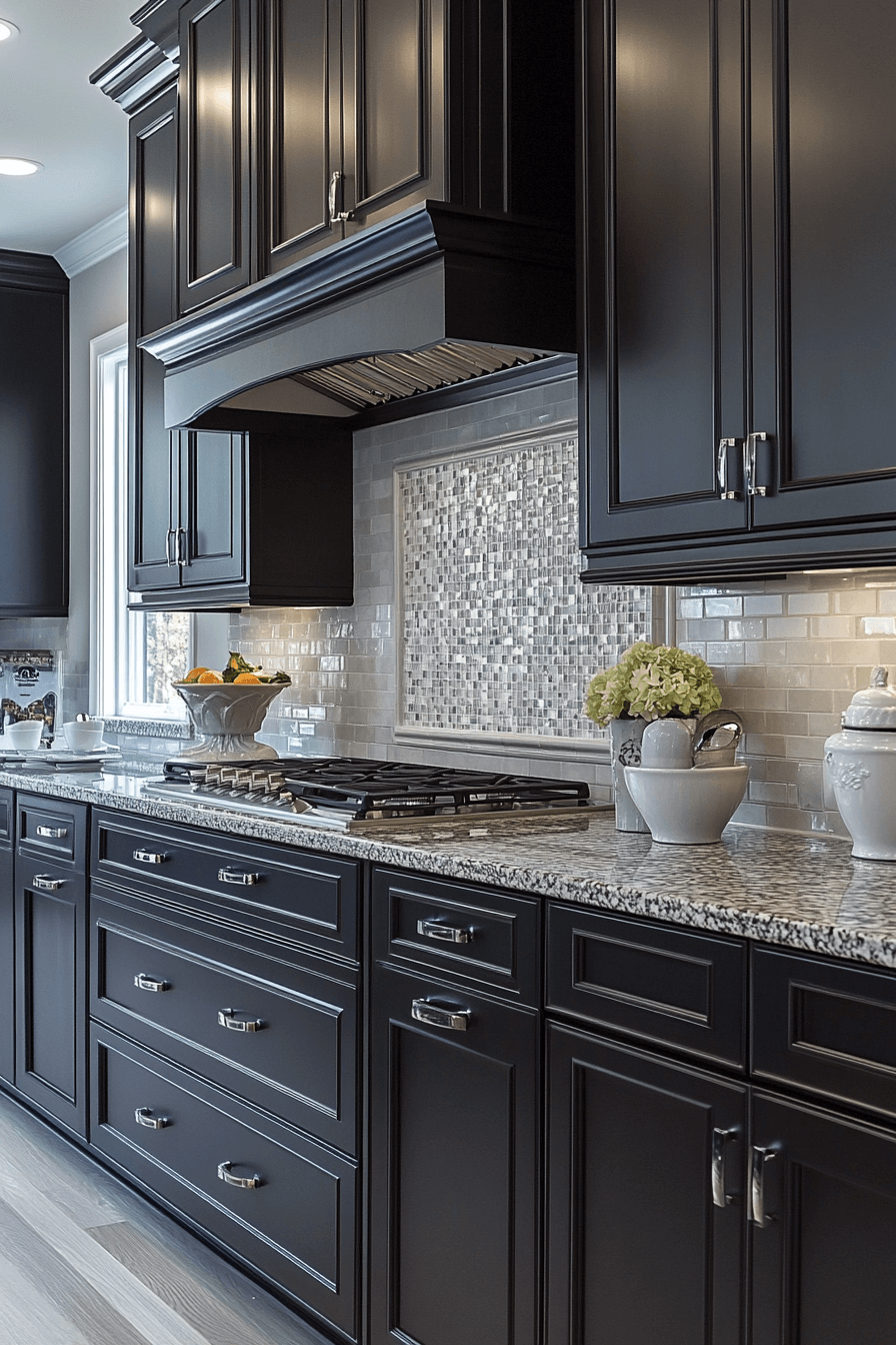 dark wood kitchen cabinets