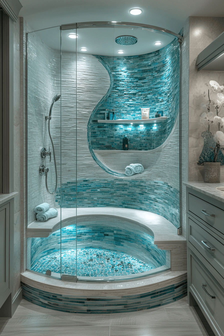 coastal bathroom shower ideas