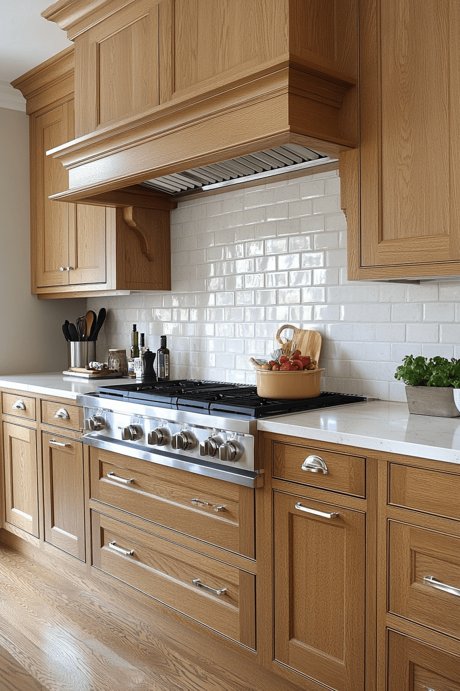 honey oak kitchen cabinets