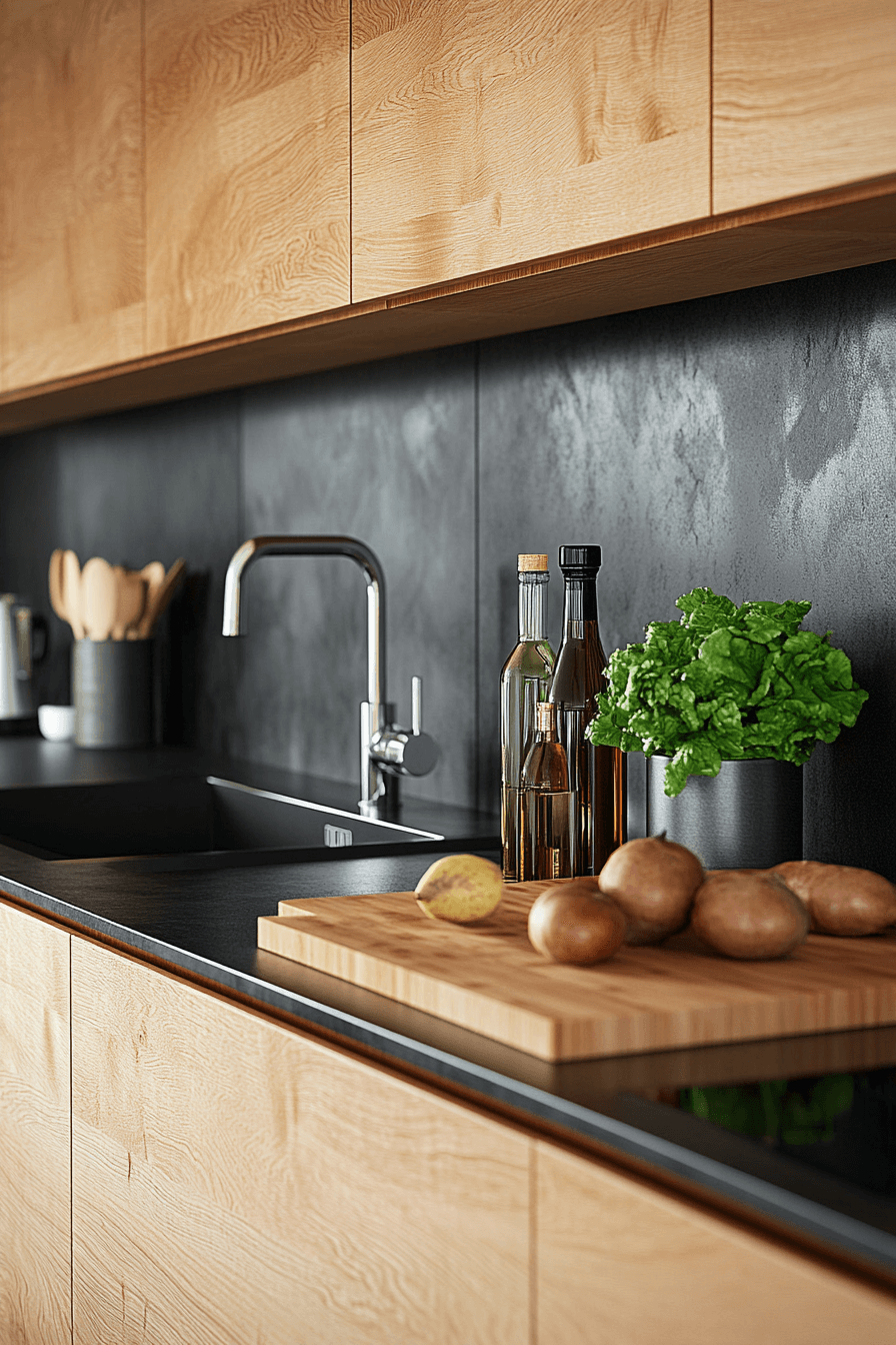 wooden kitchen cabinets