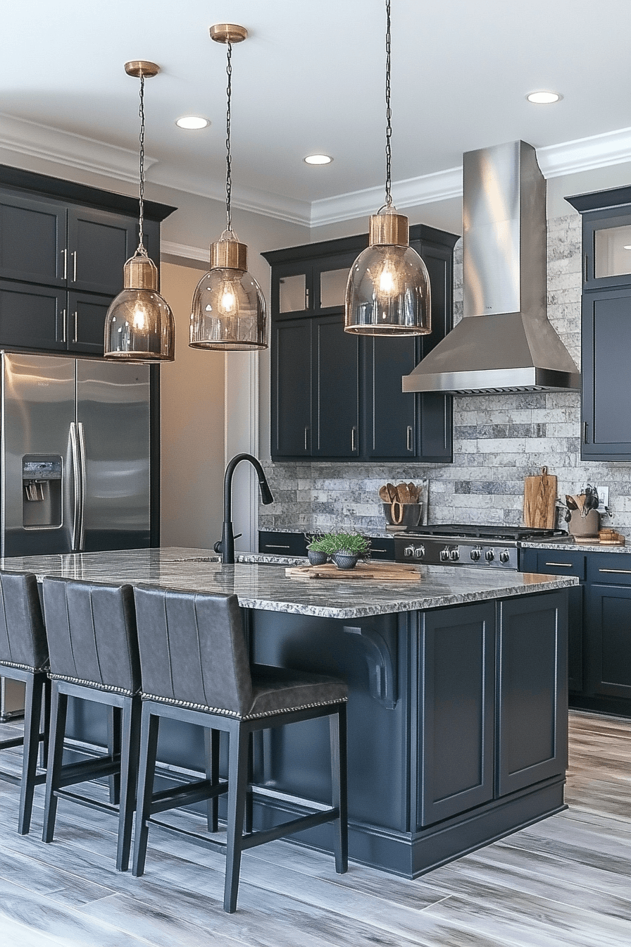 gray kitchen cabinets