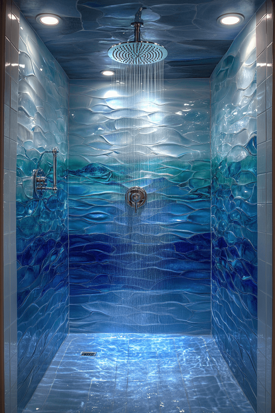 coastal bathroom shower ideas