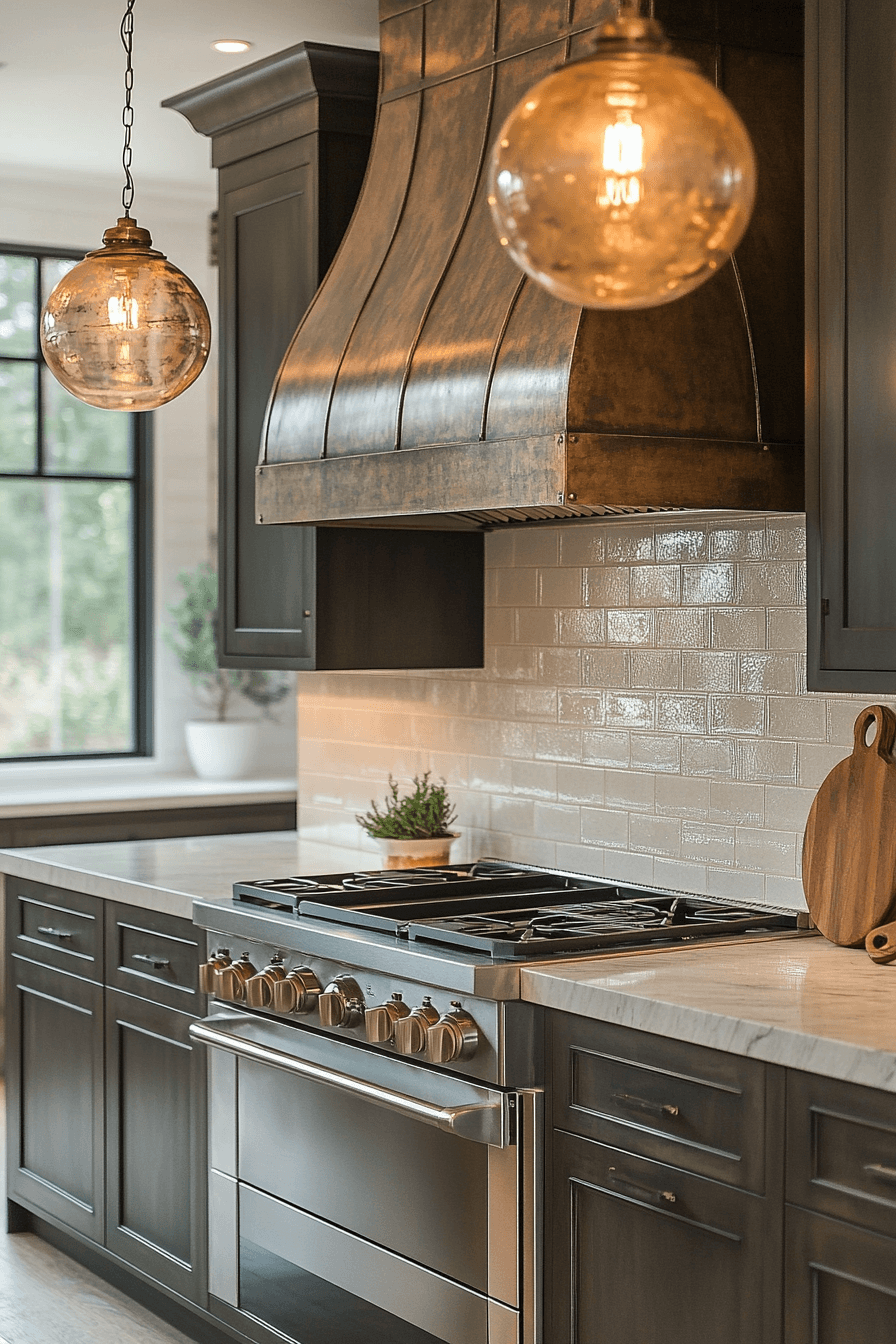 brown cabinets kitchen