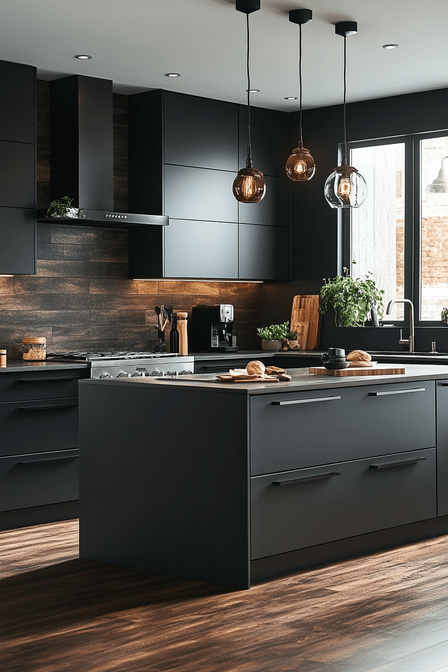 gray kitchen cabinets
