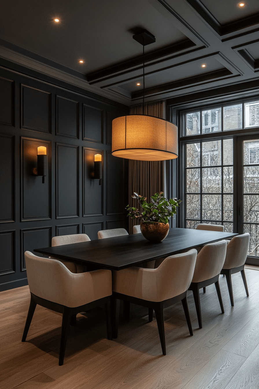 moody dining room