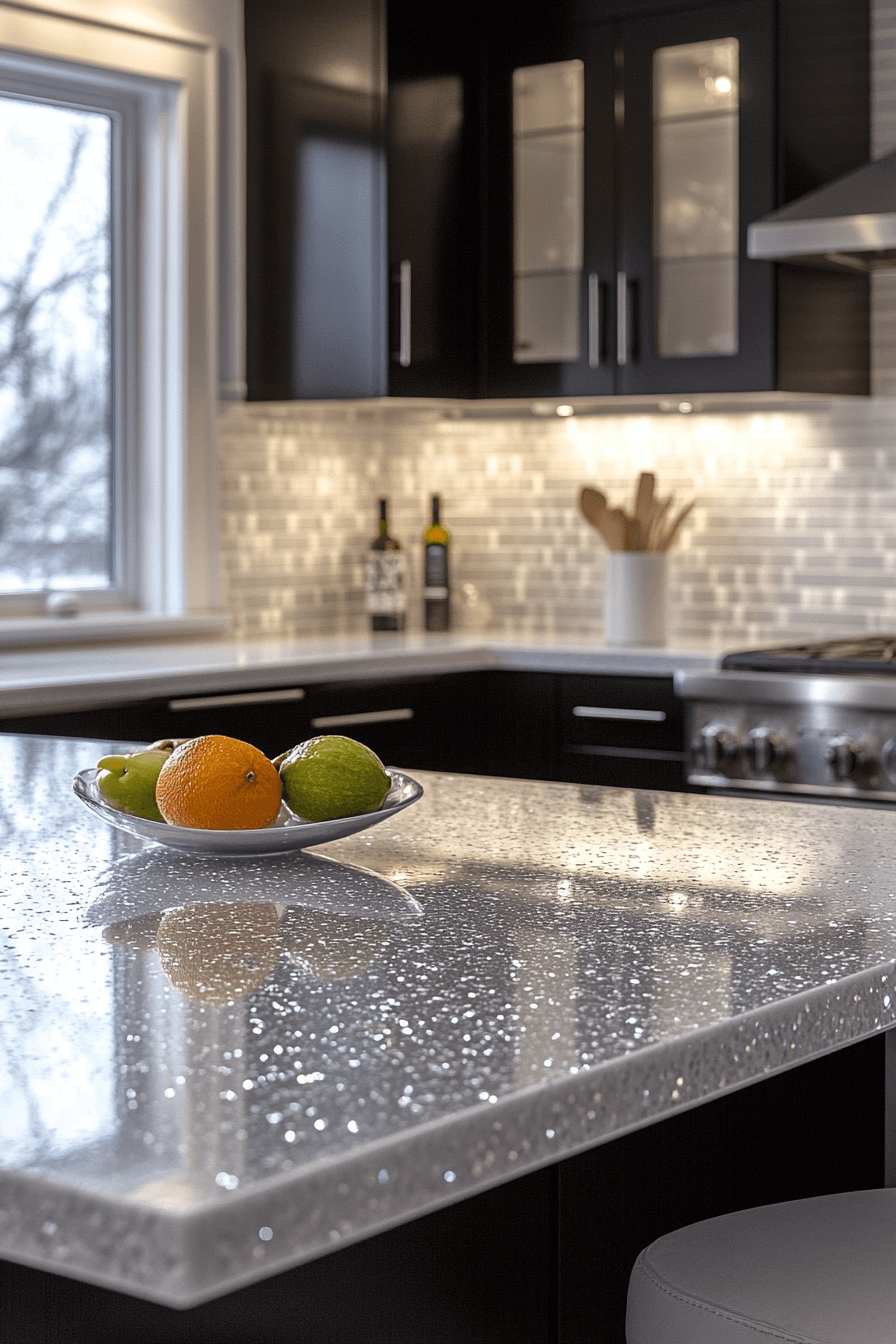 recycled glass countertops