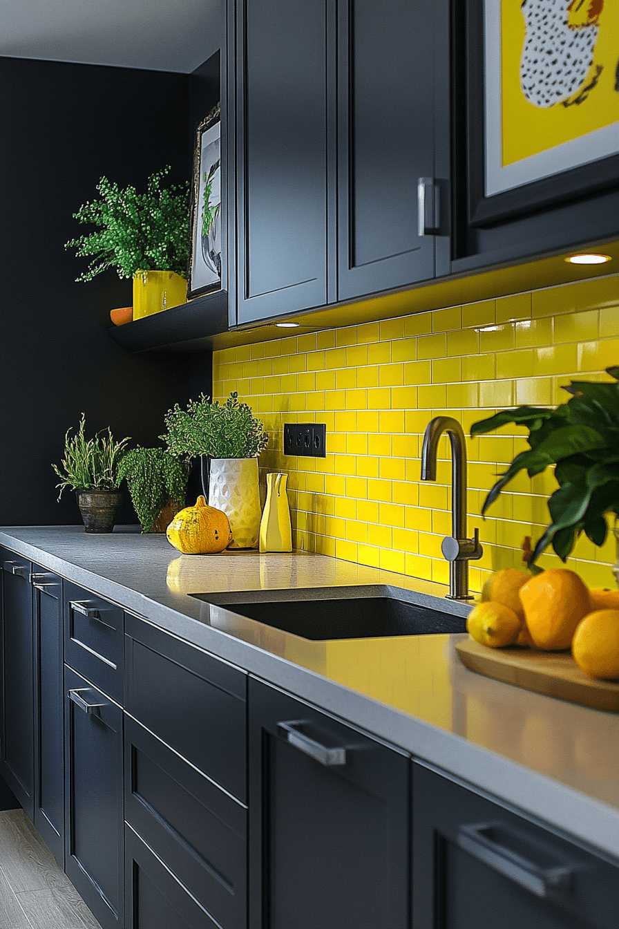 charcoal kitchen cabinets