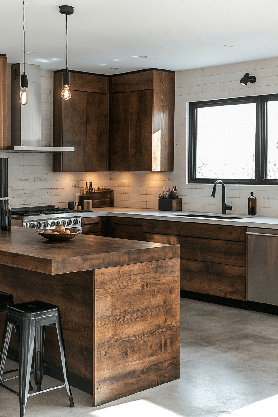 dark oak kitchen cabinets