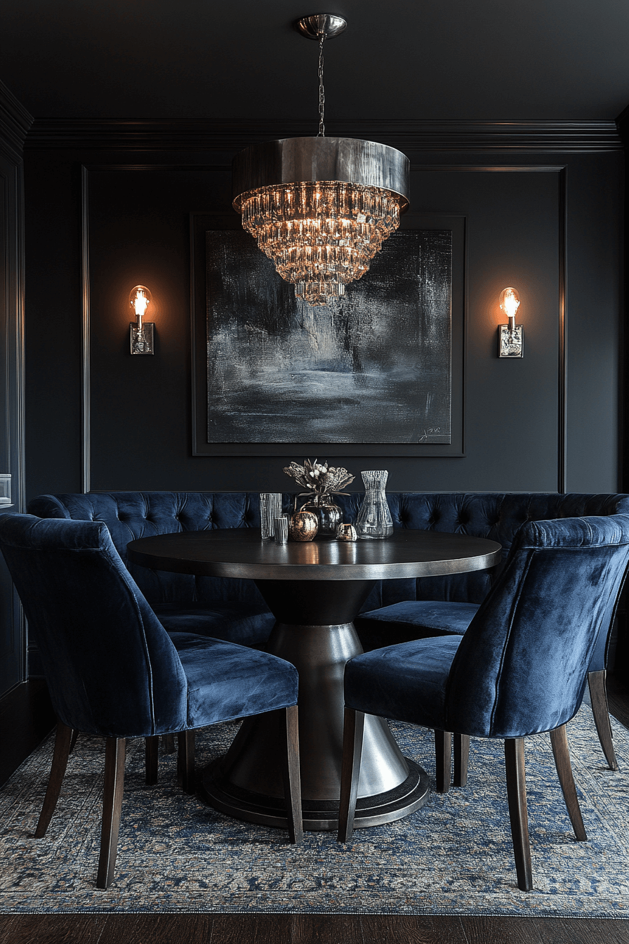 moody dining room