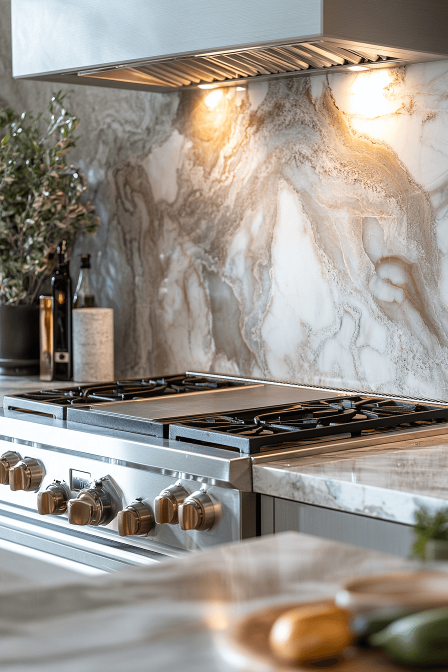 marble backsplash