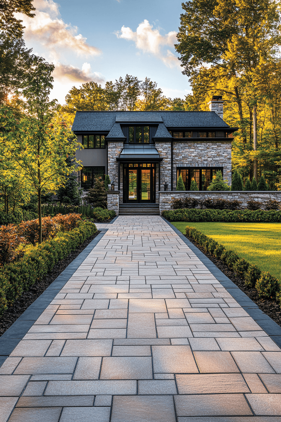 driveway entry landscaping