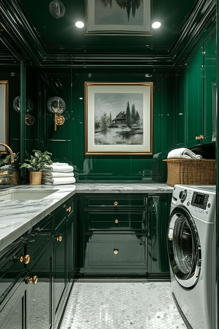 green laundry room