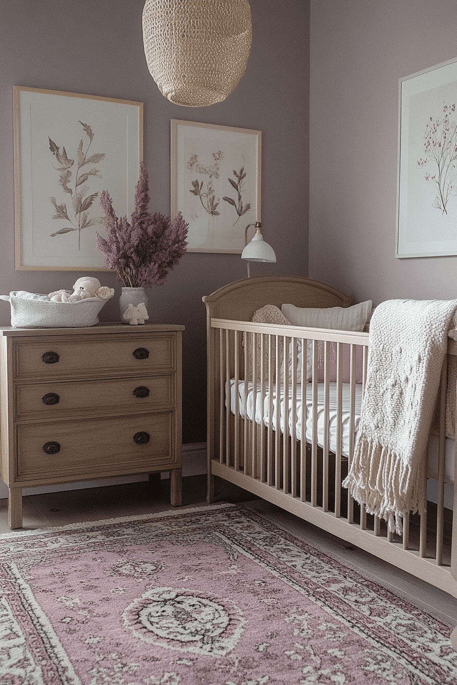 pink boho nursery